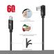 Кабель Intaleo SilkLink Arc Type-C to Type-C (60W, 1.2m) - Black (896535B). Фото 2 з 5