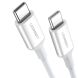 Кабель UGREEN US264 Type-C to Type-C (60W, 3A, 2m) - White (895944W). Фото 2 з 14