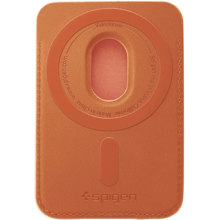 Кардхолдер Spigen Valentinus 3 Cards (MagFit) AFA11339 - Metallic Orange: фото 5 из 14
