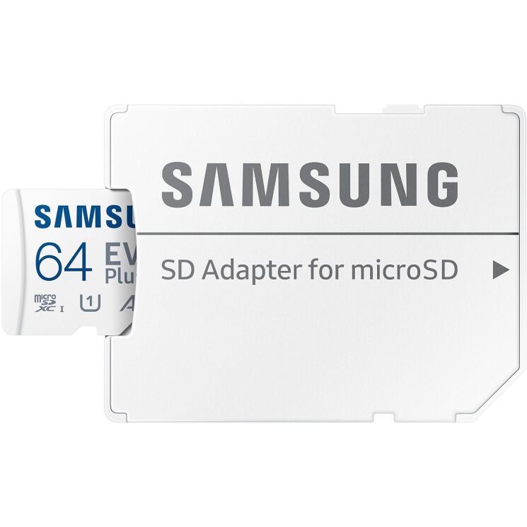 Карта памяти MicroSDXC Samsung EVO Plus 64GB C10 UHS-I R160MB/s + адаптер (MB-MC64SA/EU) - White: фото 2 из 14
