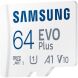 Карта памяти MicroSDXC Samsung EVO Plus 64GB C10 UHS-I R160MB/s + адаптер (MB-MC64SA/EU) - White (945175). Фото 5 из 14