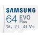 Карта памяти MicroSDXC Samsung EVO Plus 64GB C10 UHS-I R160MB/s + адаптер (MB-MC64SA/EU) - White (945175). Фото 4 из 14