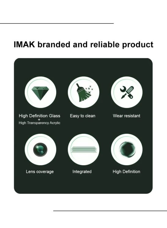 Защитное стекло на камеру IMAK Camera Lens Protector для Xiaomi Redmi Note 14 Pro 5G / Poco X7: фото 5 из 6