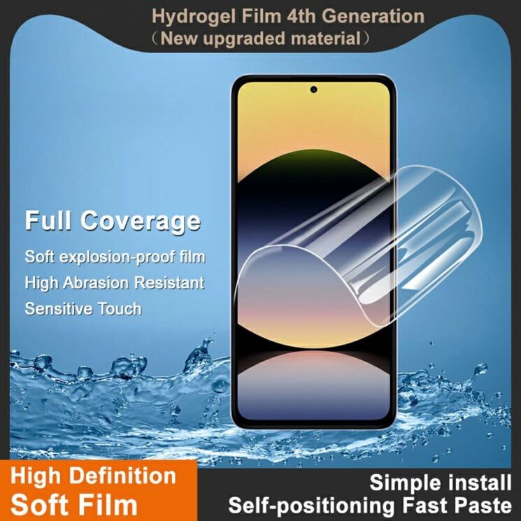 Защитная пленка IMAK Hydrogel Clear Film для Xiaomi Redmi Note 14 4G: фото 3 из 11