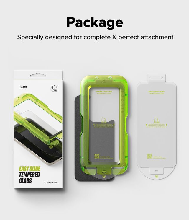 Комплект захисних стекол (2шт) Ringke Easy Slide Tempered Glass для OnePlus 15 (8800328814363): фото 17 з 18