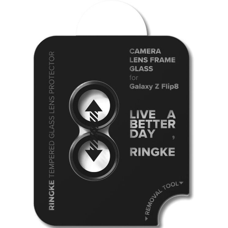 Комплект захисних стекол на камеру Ringke Camera Frame для Samsung Galaxy Flip 8 (8800380460621) - Black: фото 4 з 20