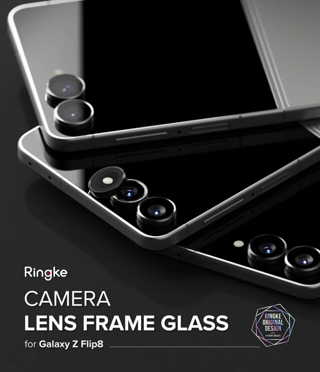 Комплект захисних стекол на камеру Ringke Camera Frame для Samsung Galaxy Flip 8 (8800380460621) - Black: фото 5 з 20
