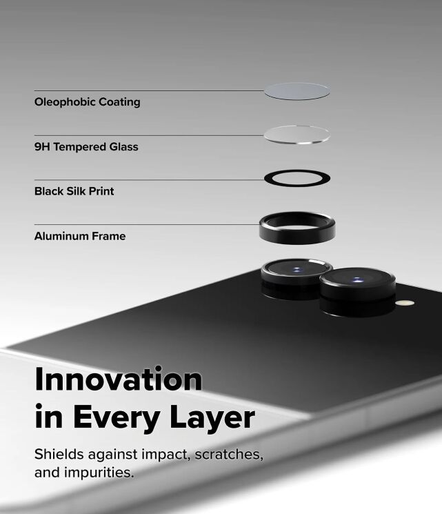 Комплект захисних стекол на камеру Ringke Camera Frame для Samsung Galaxy Flip 8 (8800380460621) - Black: фото 11 з 20