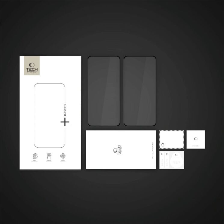 Комплект защитных стекол Tech-Protect 5D Glass Fit + для Nothing Phone (3a) / (3a) Pro - Black: фото 6 из 6
