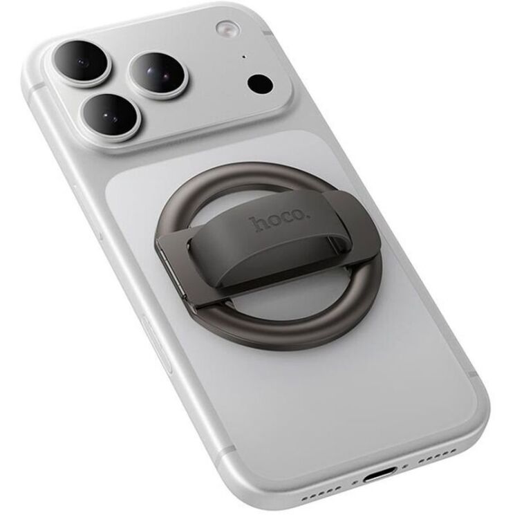 Магнитное кольцо-держатель Hoco GH10 - Metal Gray: фото 4 из 8
