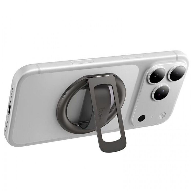 Магнитное кольцо-держатель Hoco GH10 - Metal Gray: фото 5 из 8