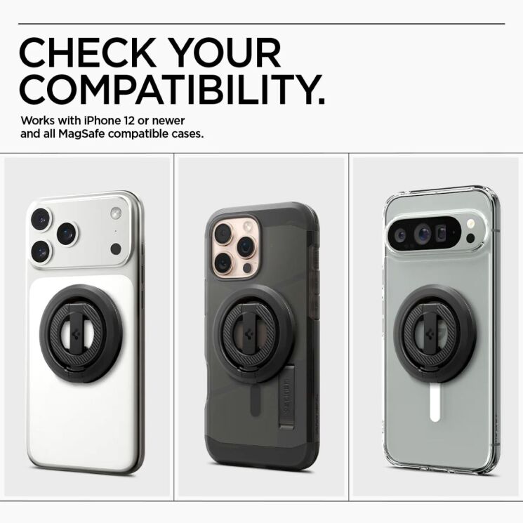 Магнітне кільце-тримач Spigen O-Mag Ring (AMP08822) - Black: фото 14 з 14