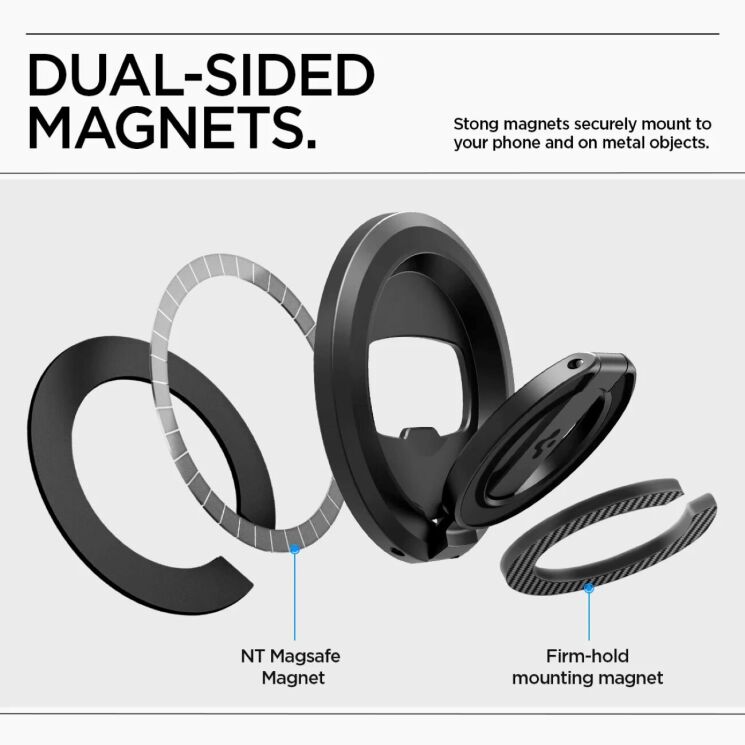 Магнітне кільце-тримач Spigen O-Mag Ring (AMP08822) - Black: фото 10 з 14