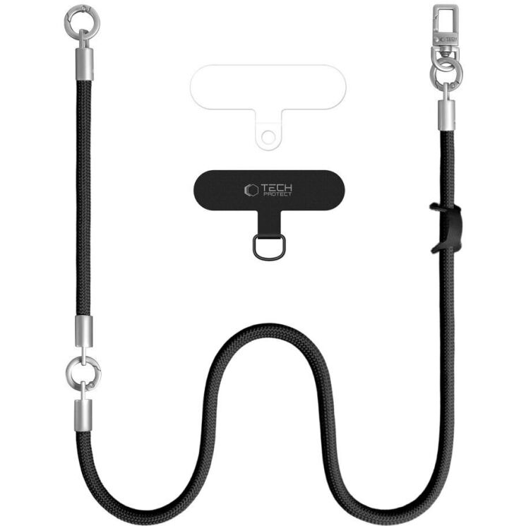 Набір ремінців Tech-Protect C10S Rope Crossbody - Black / Titanium: фото 2 з 10