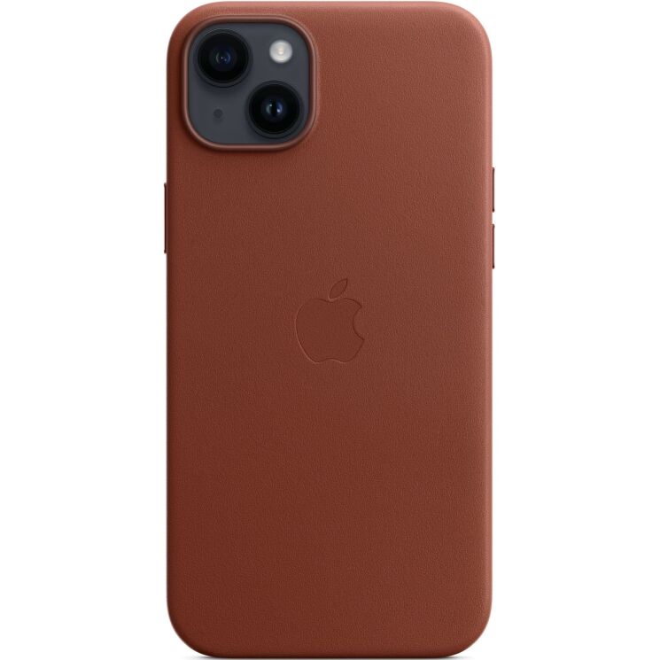 Оригінальний чохол Leather Case with MagSafe для Apple iPhone 14 Plus (MPPD3) - Umber: фото 5 з 5