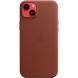Оригінальний чохол Leather Case with MagSafe для Apple iPhone 14 Plus (MPPD3) - Umber (306714Z). Фото 4 з 5