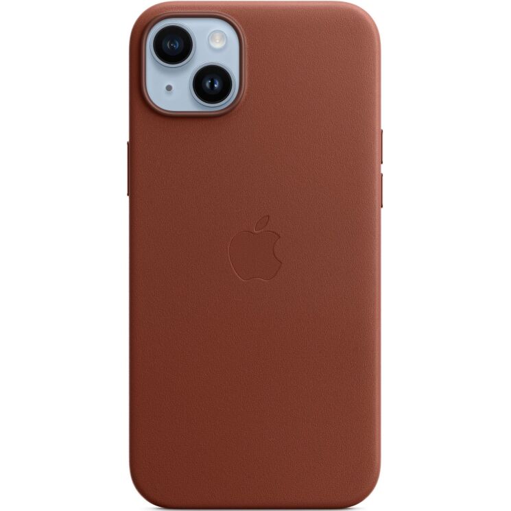 Оригінальний чохол Leather Case with MagSafe для Apple iPhone 14 Plus (MPPD3) - Umber: фото 1 з 5