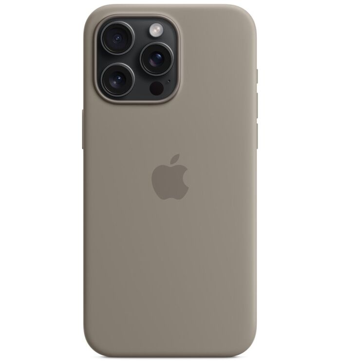 Оригінальний чохол Silicone Case with MagSafe для Apple iPhone 15 Pro Max (MT1Q3) - Clay: фото 4 з 4