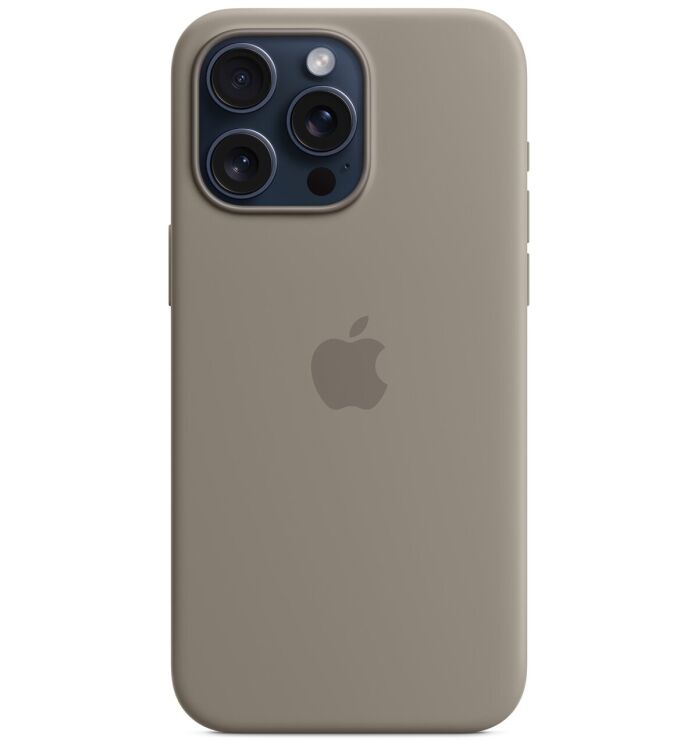 Оригінальний чохол Silicone Case with MagSafe для Apple iPhone 15 Pro Max (MT1Q3) - Clay: фото 2 з 4