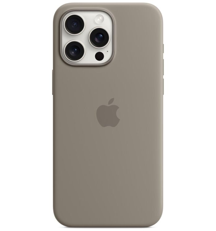 Оригінальний чохол Silicone Case with MagSafe для Apple iPhone 15 Pro Max (MT1Q3) - Clay: фото 3 з 4