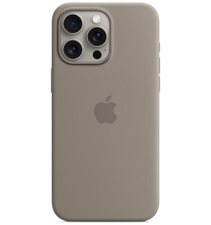 Оригінальний чохол Silicone Case with MagSafe для Apple iPhone 15 Pro Max (MT1Q3) - Clay: фото 1 з 4