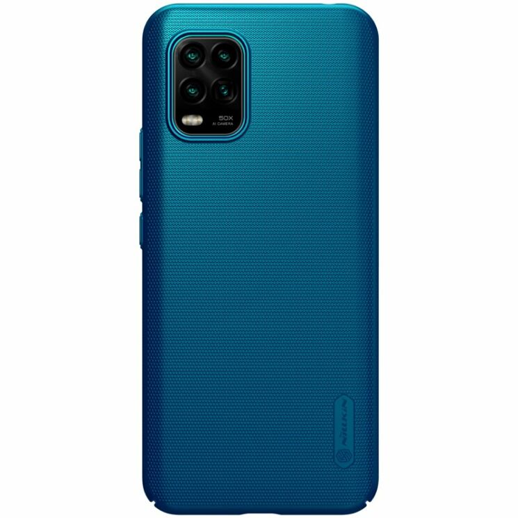 Пластиковый чехол NILLKIN Frosted Shield для Xiaomi Mi 10 Lite - Blue: фото 2 из 20