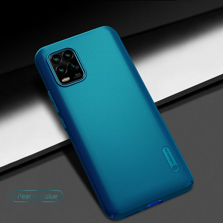 Пластиковый чехол NILLKIN Frosted Shield для Xiaomi Mi 10 Lite - Blue: фото 7 из 20