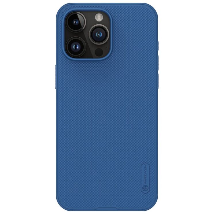 Пластиковый чехол NILLKIN Frosted Shield Pro для Apple iPhone 15 Pro Max - Blue: фото 1 из 11
