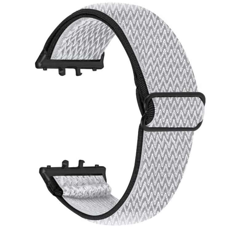 Ремінець Deexe Braided Strap для Samsung Galaxy Fit 3 - Black / White: фото 1 з 6