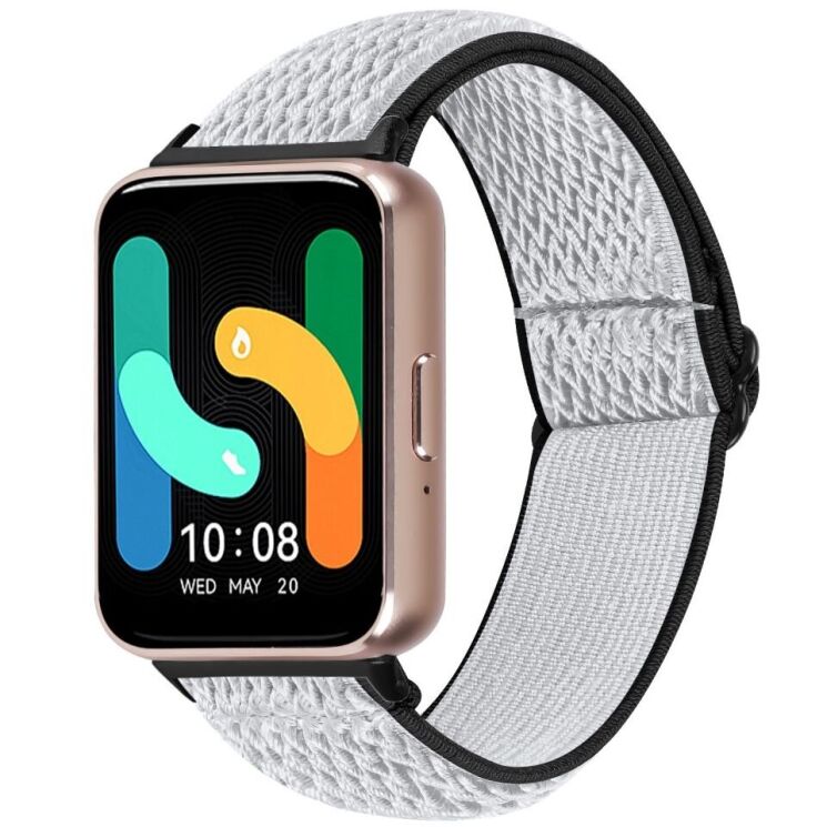 Ремінець Deexe Braided Strap для Samsung Galaxy Fit 3 - Black / White: фото 2 з 6