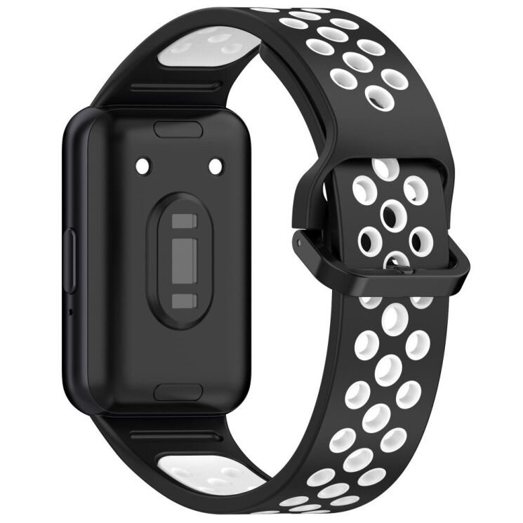 Ремешок Deexe Dot Color для Samsung Galaxy Fit 3 - Black / White: фото 2 из 7