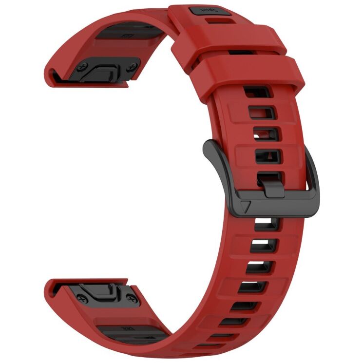 Ремешок Deexe Dual Color для часов с шириной крепления 22мм - Red / Black: фото 2 из 4