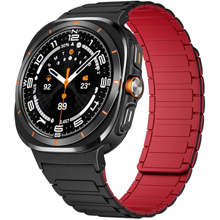 Ремешок Deexe Flexible Fit для Samsung Galaxy Watch Ultra (47mm) / Ultra (2025) - Red / Black: фото 2 из 2