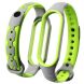 Ремешок Deexe Geometric Design для Xiaomi Mi Band 5 / Mi Band 6 - Grey / Lime (229523A). Фото 1 из 5