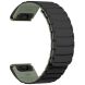 Ремешок Deexe Magnetic Band для часов Garmin c креплением Quick Fit 22mm - Black / Green (271417BG). Фото 2 из 5