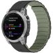 Ремешок Deexe Magnetic Band для часов Garmin c креплением Quick Fit 22mm - Black / Green (271417BG). Фото 3 из 5