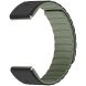 Ремешок Deexe Magnetic Band для часов Garmin c креплением Quick Fit 22mm - Black / Green (271417BG). Фото 4 из 5