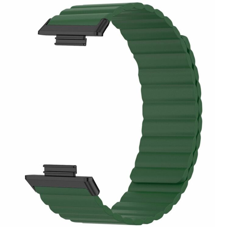 Ремінець Deexe Magnetic Band для Huawei Watch Fit 3 - Army Green: фото 3 з 3