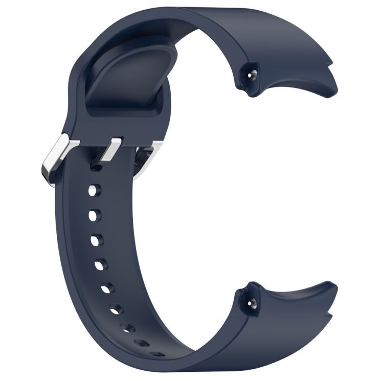 Ремешок Deexe Silicone Band для Samsung Galaxy Watch 4 / 4 Classic / 5 / 5 Pro / 6 / 6 Classic / 7 / FE - Midnight Blue: фото 4 из 8
