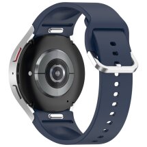 Ремешок Deexe Silicone Band для Samsung Galaxy Watch 4 / 4 Classic / 5 / 5 Pro / 6 / 6 Classic / 7 / FE - Midnight Blue: фото 1 из 8