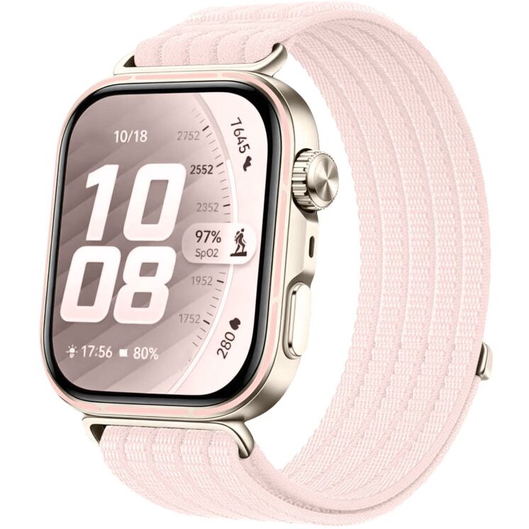 Ремешок Deexe Soft Weave для Huawei Watch Fit 4 Pro / Fit 4 / Fit 3 - Pink: фото 2 из 5