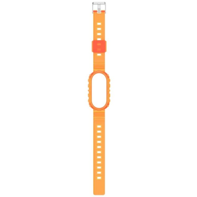 Ремешок Deexe Solid Color для Xiaomi Mi Smart Band 8 / 9 - Transparent Orange: фото 5 из 9