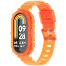 Ремешок Deexe Solid Color для Xiaomi Mi Smart Band 8 / 9 - Transparent Orange: фото 1 из 9
