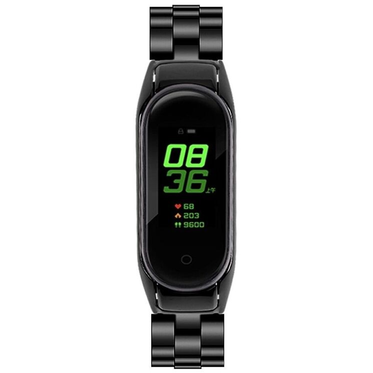 Ремінець Deexe Stainless Steel для Xiaomi Mi Smart Band 8 / 9 - Black: фото 4 з 6