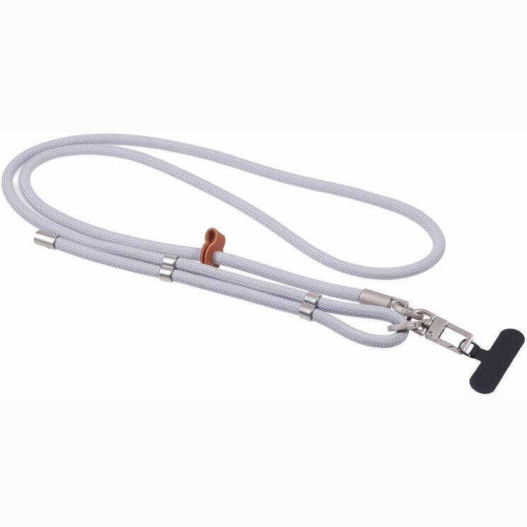 Ремінець для смартфона Deexe Crossbody Strap - Light Grey (983028LH) Ремінець для смартфона Deexe Crossbody Strap - Light Grey: фото 2 з 5