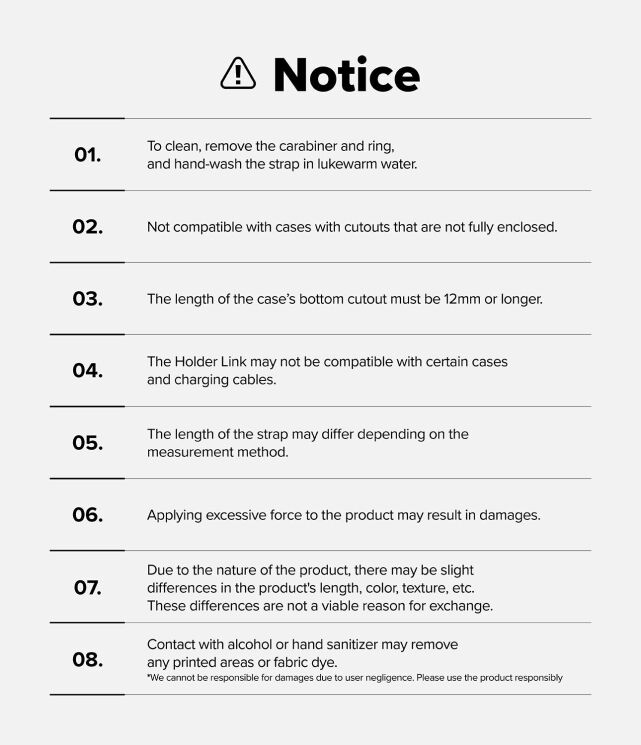 Ремінець для смартфона Ringke Holder Link Puffer (8800328813809) - Black: фото 13 з 14