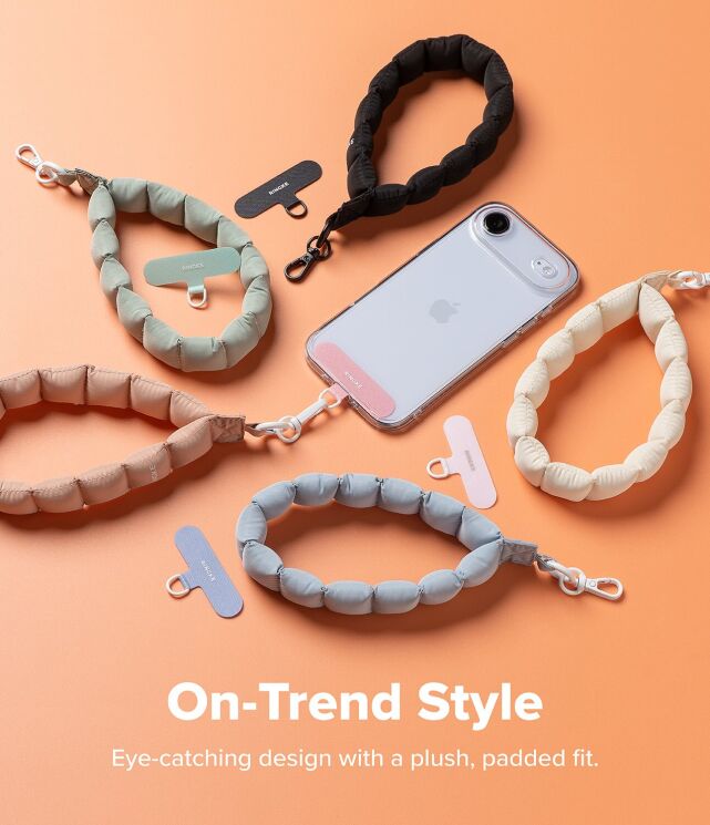 Ремінець для смартфона Ringke Holder Link Puffer (8800328813809) - Black: фото 3 з 14