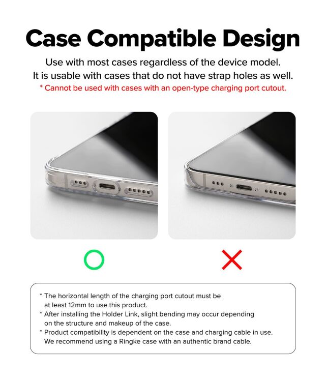 Ремінець для смартфона Ringke Holder Link Puffer (8800328813809) - Black: фото 10 з 14