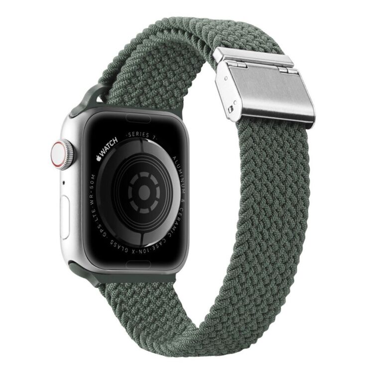 Ремінець DUX DUCIS Braided Nylon Strap для Apple Watch 42 (Series 10) / 41 / 40 / SE 40 / 38 - Olive Green: фото 1 з 9