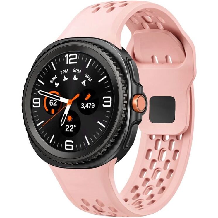 Ремінець KALEBOL Hole Design для Samsung Galaxy Watch 8 (40/44mm) / 8 Classic - Pink: фото 3 з 7